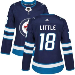 Damen Winnipeg Jets Trikot Bryan Little 18 Navy Authentic